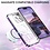 Ntech Hoesje Geschikt voor iPhone 15 Pro Max met magnetisch ring  - Lens beschermer – backcover – Transparant / Paars