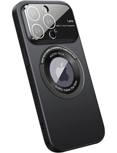 Ntech iPhone 14 Pro Max hoesje Magnetisch Met Lens beschermer Zwart