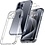Ntech Hoesje Geschikt voor iPhone 15 Pro Max transparant Anti Shock silicone met glazen Screenprotector 2 pack