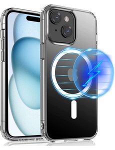 oTronica iPhone 15 Hoesje Transparant Magnetisch backcover