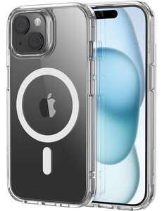 oTronica iPhone 15 Plus Hoesje Transparant Magnetisch backcover