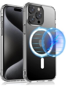 oTronica iPhone 15 Pro Max Hoesje Transparant Magnetisch backcover
