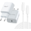Ntech USB C Adapter 20W snellader Geschikt voor iPhone 15 / Plus / Pro / Pro Max Met USB C naar USB C Kabel 1M