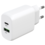 Ntech  USB C Naar USB A Adapter 25 Watt / USB A  Adapter - USB stekker - USB C Poort - Type C Stekker 2 Poorten - Universeel - Wit