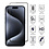 Ntech Full Cover Screenprotector Geschikt voor 15 Pro Zwart 2pack | Volledige Beschermglas Tempered Glass | Screenprotector