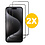 Ntech Full Cover Screenprotector Geschikt voor 15 Pro Max Zwart 2pack | Volledige Beschermglas Tempered Glass | Screenprotector Geschikt voor 15 Pro Max 6.7 Screenprotector
