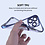 Ntech Hoesje Geschikt voor iPhone 15 Pro Max met magnetisch ring  - Lens beschermer – backcover – Transparant / Blauw