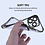Ntech Hoesje Geschikt voor iPhone 15 Pro Max met magnetisch ring  - Lens beschermer – backcover – Transparant / Zwart