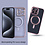 Ntech Hoesje Geschikt voor iPhone 15 Pro Max met magnetisch ring  - Lens beschermer – backcover – Transparant / Rosegoud