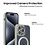 Ntech Hoesje Geschikt voor iPhone 15 Pro met magnetisch ring  - Lens beschermer – backcover – Transparant / Zilver