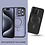 Ntech Hoesje Geschikt voor iPhone 15 Pro met magnetisch ring  - Lens beschermer – backcover – Transparant / Zwart