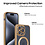 Ntech Hoesje Geschikt voor iPhone 15 Pro met magnetisch ring  - Lens beschermer – backcover – Transparant / Goud