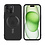 Ntech Hoesje Geschikt voor iPhone 15 Plus met magnetisch ring  - Lens beschermer – backcover – Transparant / Zwart