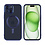 Ntech Hoesje Geschikt voor iPhone 15 met magnetisch ring  - Lens beschermer – backcover – Transparant / Blauw