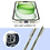 Ntech Hoesje Geschikt voor iPhone 15 met magnetisch ring  - Lens beschermer – backcover – Transparant / Zilver