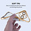 Ntech Hoesje Geschikt voor iPhone 15 met magnetisch ring  - Lens beschermer – backcover – Transparant / Goud