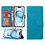 Ntech Hoesje Geschikt voor iPhone 15 Plus – portemonnee bookcase met pasjeshouder – Blauw