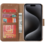 Ntech  Hoesje Geschikt voor iPhone 15 Pro hoesje bookcase met 2x screenprotector – Bruin
