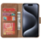 Ntech  Hoesje Geschikt voor iPhone 15 Pro Max hoesje bookcase met 2x screenprotector – Bruin