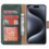 Ntech  Hoesje Geschikt voor iPhone 15 Pro Max hoesje bookcase met 2x screenprotector – Groen