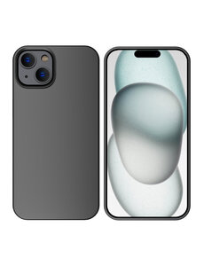 Ntech iPhone 15 Plus hoesje Silicone Zwart zacht siliconen