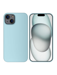 Ntech iPhone 15 Plus hoesje Silicone licht Blauw zacht siliconen
