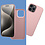 Ntech Hoesje Geschikt voor iPhone 15 Pro – Liquid siliconen Backcover – Pink Sand