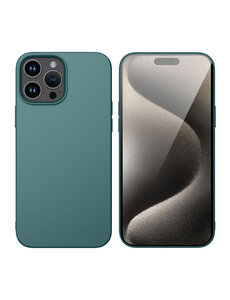 Ntech iPhone 15 Pro Max hoesje Silicone Pine Groen zacht siliconen