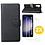 Ntech Hoesje Geschikt Voor Samsung Galaxy S23 FE hoesje bookcase Zwart Met screenprotector / 2X Beschermglas