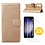 Ntech Samsung S23 FE hoesje bookcase Goud - Samsung Galaxy S23 FE bookcase portemonnee hoesje - Samsung S23 FE screenprotector / 2X Beschermglas