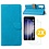 Ntech Hoesje Geschikt Voor Samsung Galaxy S23 FE hoesje bookcase Blauw Met screenprotector / 2X Beschermglas