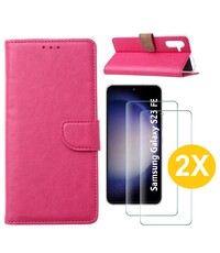 Ntech Samsung S23 FE hoesje bookcase Pink