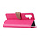 Ntech Hoesje Geschikt Voor Samsung Galaxy S23 FE hoesje bookcase Pink Met screenprotector / 2X Beschermglas