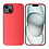 Ntech Hoesje Geschikt voor iPhone 15 – Zacht siliconen liquid backcover met 2x screenprotector gehard glas en 1x lens protector – Rood