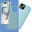 Ntech Hoesje Geschikt voor iPhone 15 – Zacht siliconen liquid backcover met 2x screenprotector gehard glas en 1x lens protector – Licht Blauw