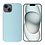 Ntech Hoesje Geschikt voor iPhone 15 Plus – Zacht siliconen liquid backcover met 2x screenprotector gehard glas en 1x lens protector – Licht Blauw