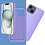 Ntech Hoesje Geschikt voor iPhone 15 Plus – Zacht siliconen liquid backcover met 2x screenprotector gehard glas en 1x lens protector – Lila