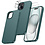Ntech Hoesje Geschikt voor iPhone 15 Plus – Zacht siliconen liquid backcover met 2x screenprotector gehard glas en 1x lens protector – Pine Groen