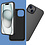 Ntech Hoesje Geschikt voor iPhone 15 Plus – Zacht siliconen liquid backcover met 2x screenprotector gehard glas en 1x lens protector – Zwart