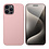 Ntech Hoesje Geschikt voor iPhone 15 Pro Max – Zacht siliconen liquid backcover met 2x screenprotector gehard glas en 1x lens protector – Pink Zand
