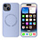 Ntech Hoesje Geschikt voor iPhone 15 Silicone backcover met Magnetisch Ring incl 2x gehard glazen screenprotector & 1x cameraLens protector – Licht Blauw