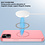 Ntech Hoesje Geschikt voor iPhone 15 Silicone backcover met Magnetisch Ring incl 2x gehard glazen screenprotector & 1x cameraLens protector – Licht Roze