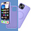 Ntech Hoesje Geschikt voor iPhone 15 Silicone backcover met Magnetisch Ring incl 2x gehard glazen screenprotector & 1x cameraLens protector – Lila