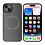 Ntech Hoesje Geschikt voor iPhone 15 Silicone backcover met Magnetisch Ring incl 2x gehard glazen screenprotector & 1x cameraLens protector – Zwart