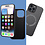 Ntech Hoesje Geschikt voor iPhone 15 Pro Silicone backcover met Magnetisch Ring incl 2x gehard glazen screenprotector & 1x cameraLens protector – Zwart