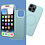 Ntech Hoesje Geschikt voor iPhone 15 Pro Silicone backcover met Magnetisch Ring incl 2x gehard glazen screenprotector & 1x cameraLens protector – Mint Groen