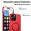 Ntech Hoesje Geschikt voor iPhone 15 Pro Silicone backcover met Magnetisch Ring incl 2x gehard glazen screenprotector & 1x cameraLens protector – Rood