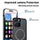 Ntech Hoesje Geschikt voor iPhone 15 Pro Max Silicone backcover met Magnetisch Ring incl 2x gehard glazen screenprotector & 1x cameraLens protector – Zwart