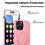 Ntech Hoesje Geschikt voor iPhone 15 Pro Max Silicone backcover met Magnetisch Ring incl 2x gehard glazen screenprotector & 1x cameraLens protector – Licht Roze