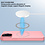 Ntech Hoesje Geschikt voor iPhone 15 Pro Max Silicone backcover met Magnetisch Ring incl 2x gehard glazen screenprotector & 1x cameraLens protector – Licht Roze